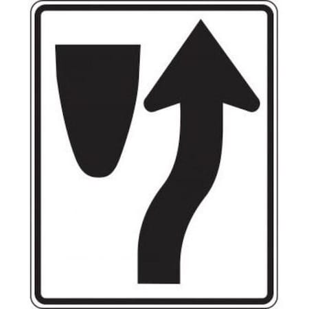 Accuform LANE GUIDANCE SIGN KEEP RIGHT MR47RA MR47RA